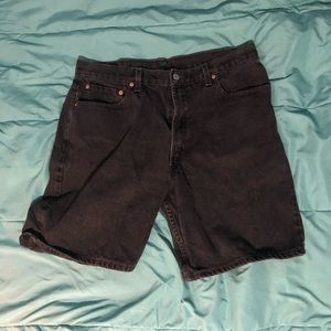 Black Levi denim shorts